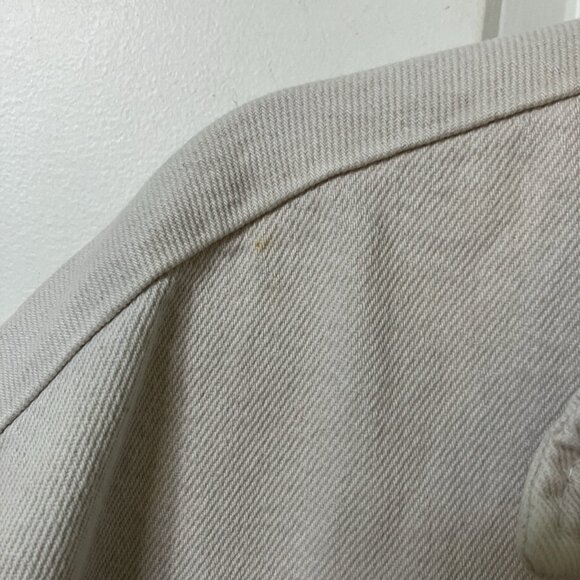 Zara Shacket Womens M/L Oversized Denim Layering Transitional Tan Neutral - Picture 2 of 10